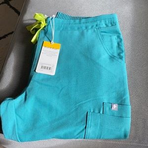 Figs Yola Scrub Pants - Marine Small NWT